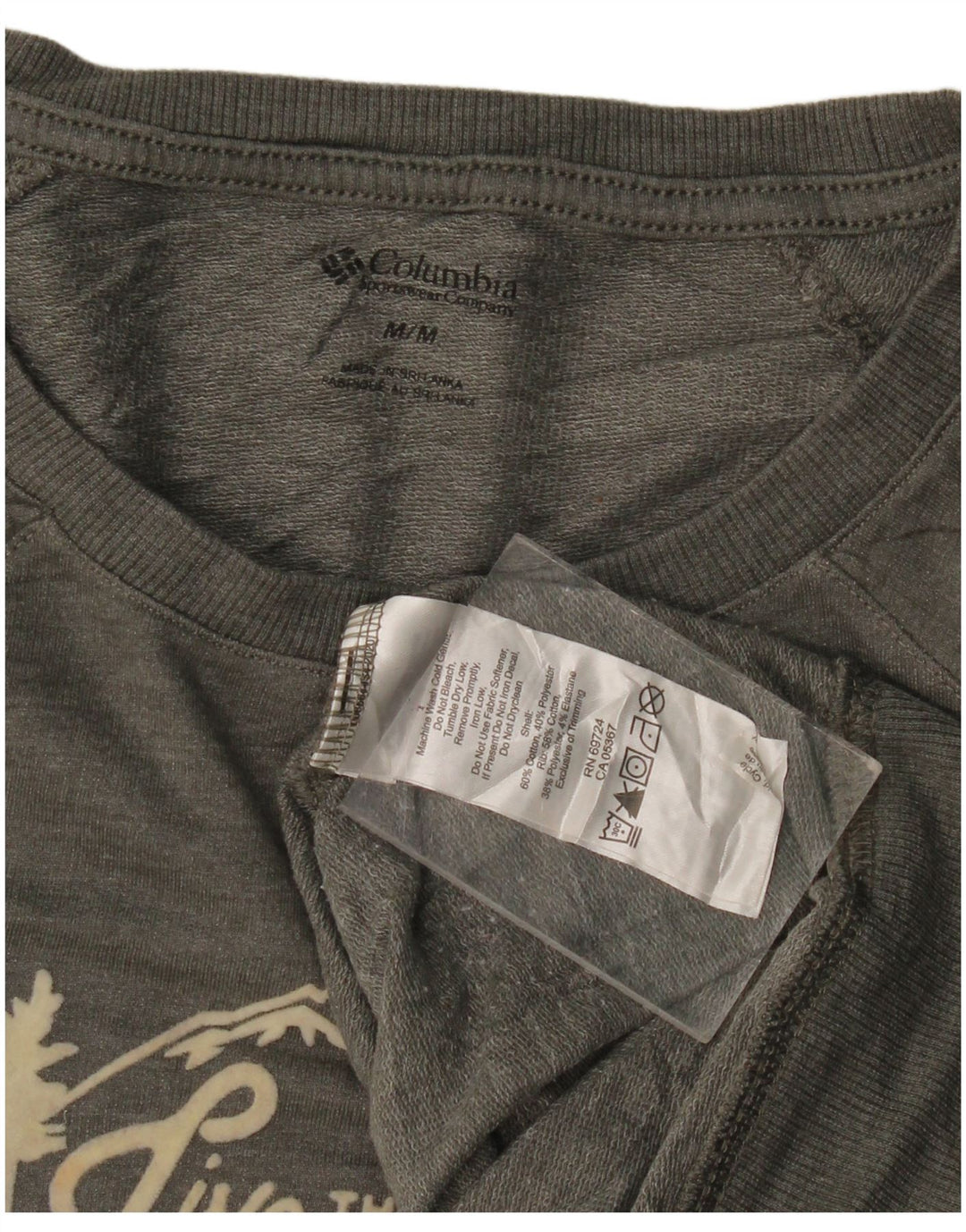 Columbia Damen-Sweatshirt mit Grafik, UK 14, mittelgraue Baumwolle