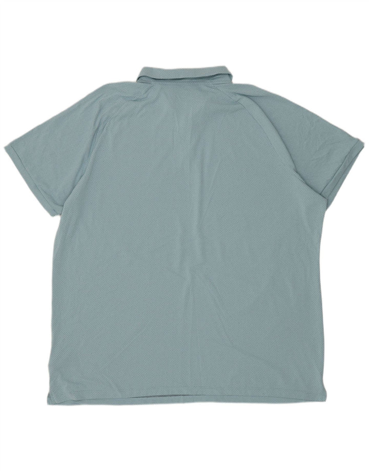 NIKE Herren-Poloshirt 2XL, blau gestreift, Polyester