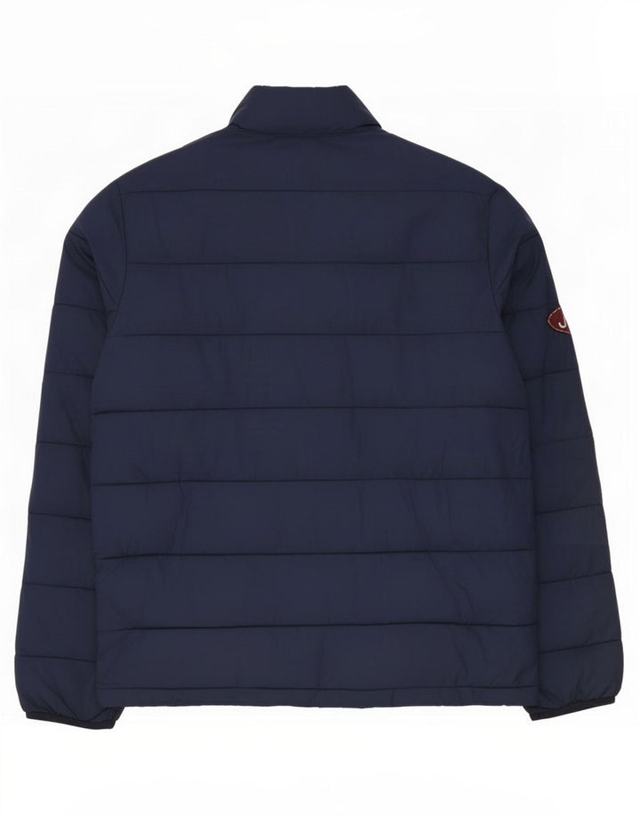 Jack Wills Herren Wattierte Jacke UK 40 Large Marineblaues Nylon