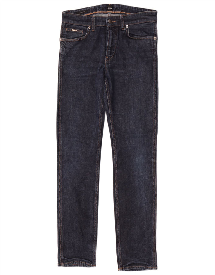 Hugo Boss Herren Stretch Slim Jeans W30 L32 Blaue Baumwolle