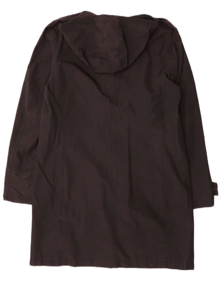 Woolrich Damen-Mantel mit Kapuze, UK 16, Größe L, Schwarz, Baumwolle