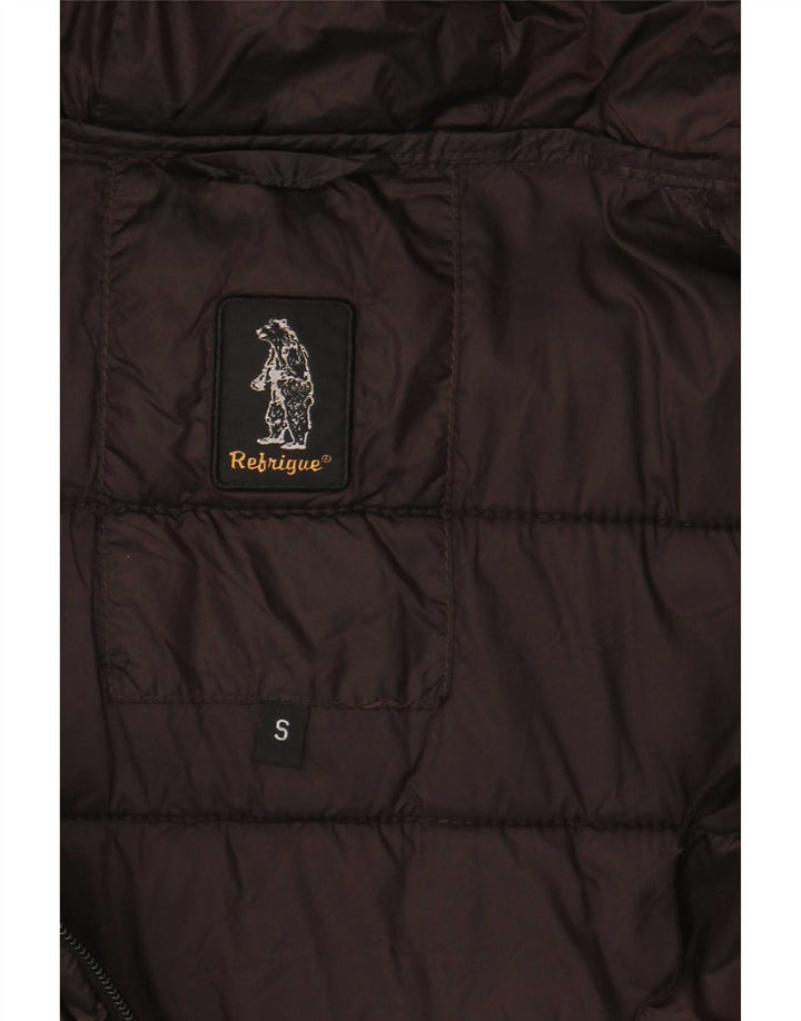 Refrigue Wattierte Damenjacke mit Kapuze, UK 10, Größe S, Braun