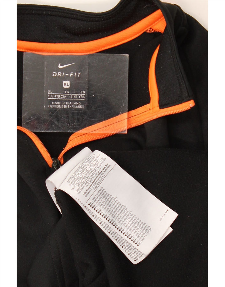 Nike Dri Fit Pullover-Trainingsanzugoberteil für Jungen, 13–14 Jahre, XL, Schwarz, Farbblock