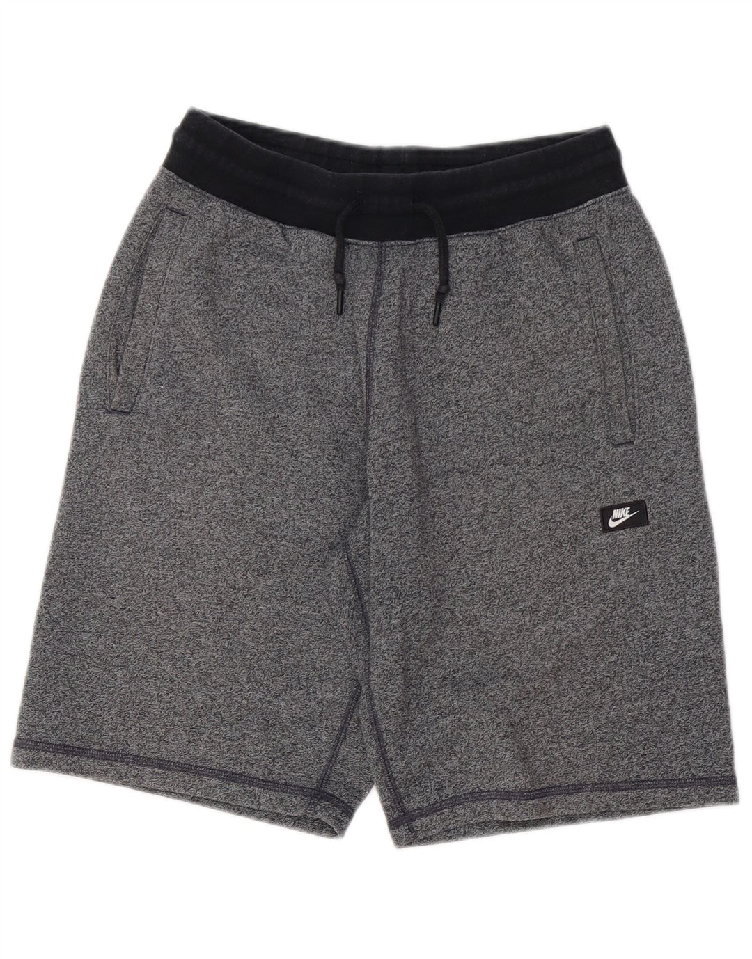 NIKE Herren-Sportshorts, klein, grau gefleckte Baumwolle