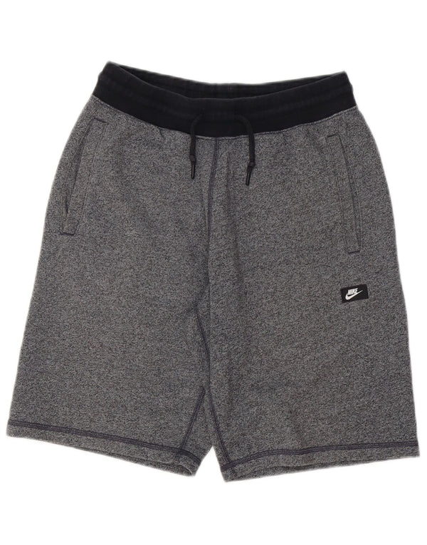 NIKE Herren-Sportshorts, klein, grau gefleckte Baumwolle