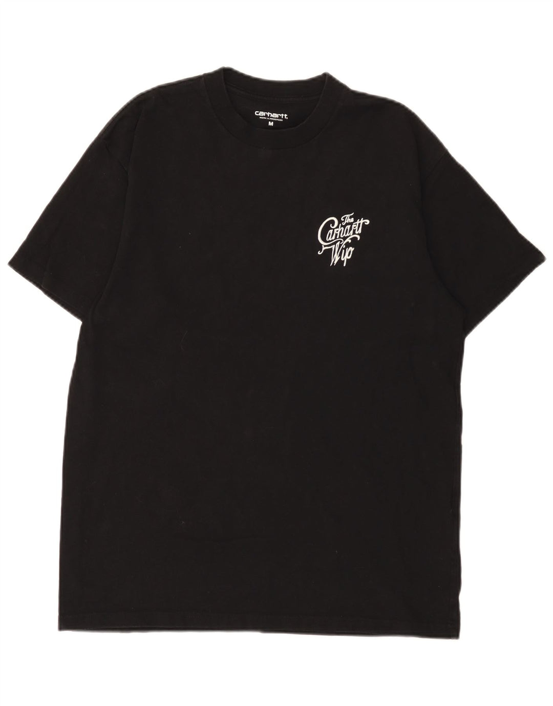 Carhartt Herren Grafik-T-Shirt-Oberteil aus mittelschwarzer Baumwolle