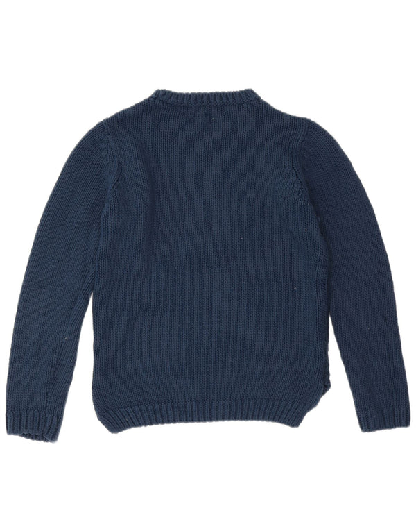 Zara Damen-Pullover mit U-Boot-Ausschnitt, Gr. 16, Marineblau