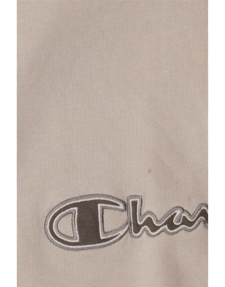 Champion Herren-Sweatshirt mit grafischem Reißverschluss, Größe L, Baumwolle, Grau
