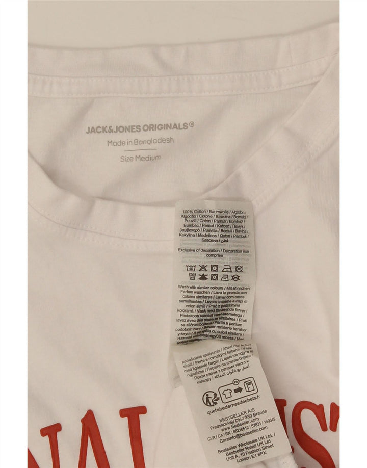 Jack & Jones Herren-T-Shirt mit Grafik, mittelweiße Baumwolle