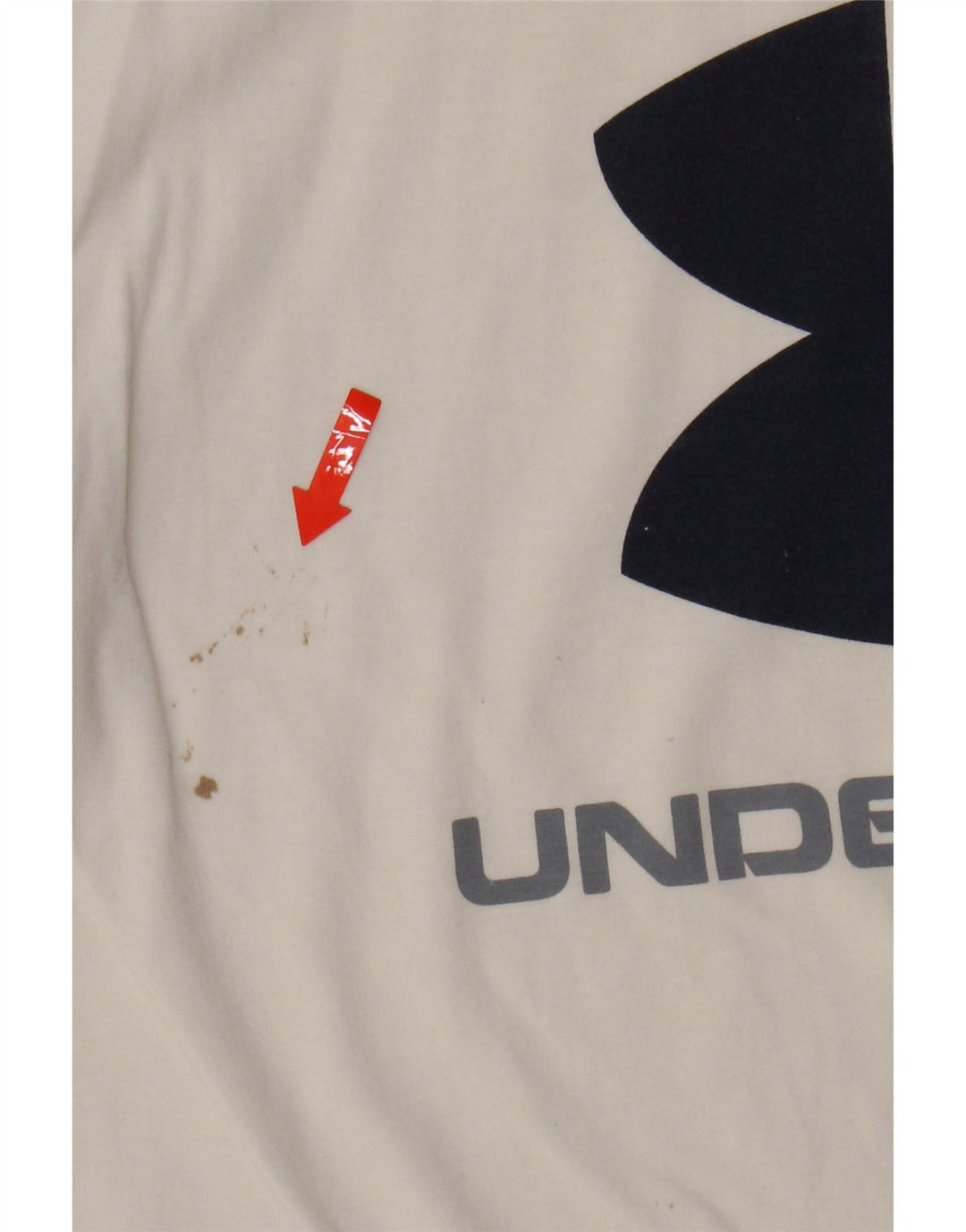 UNDER ARMOUR Mens Heat Gear Graphic T-Shirt Top Medium White Vintage Under Armour and Second-Hand Under Armour from Messina Hembry 