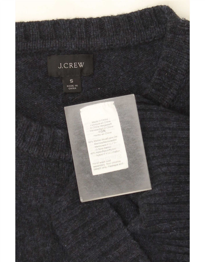 J. Crew Herren-Pullover mit normaler Passform und Kragen, Größe S, Marineblau meliert