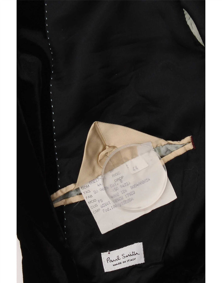 Paul Smith Herren-Blazer aus Velours mit 2 Knöpfen, UK 44, 2XL, schwarze Viskose