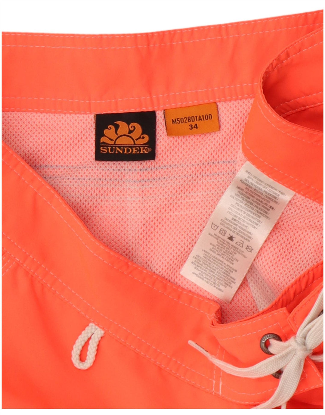 Sundek Herren-Badeshorts, groß, orange, Polyester