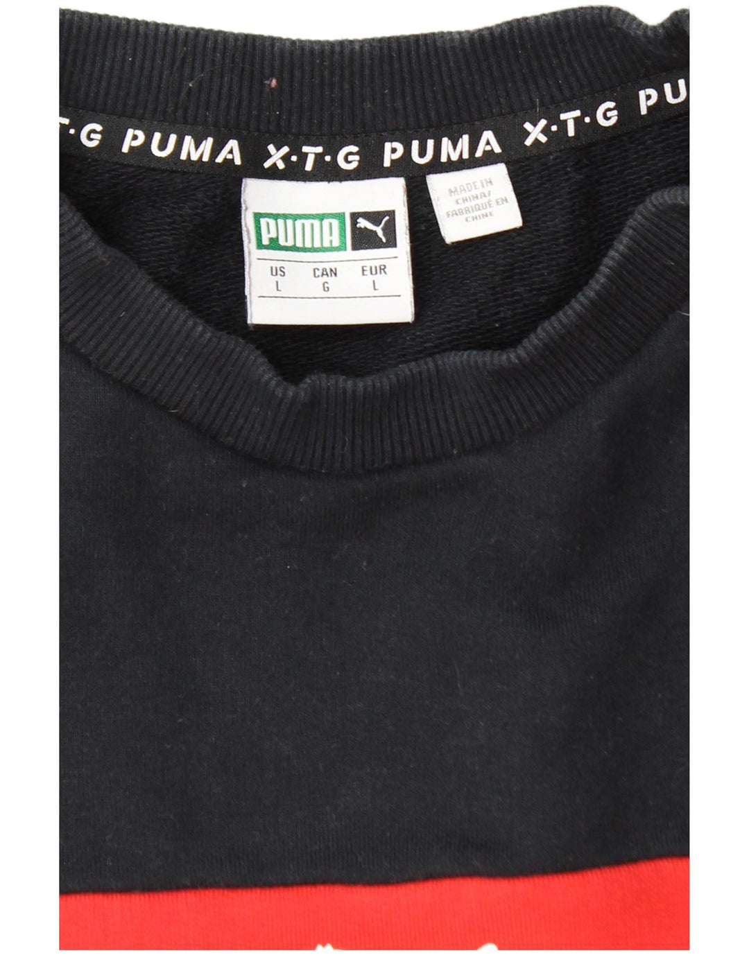 PUMA Herren Grafik-Sweatshirt-Pullover, groß, rot, Colourblock-Baumwolle