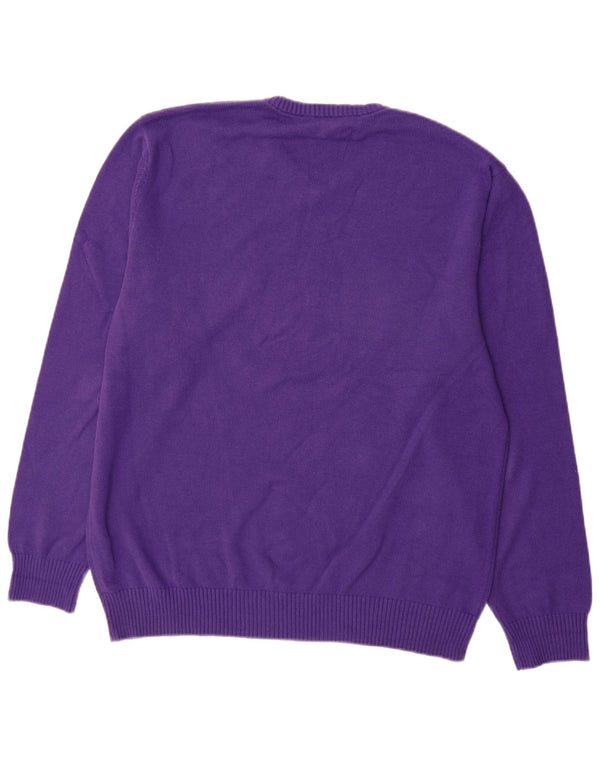 Crew Clothing Herren-Pullover mit V-Ausschnitt, XL, Baumwolle, Lila