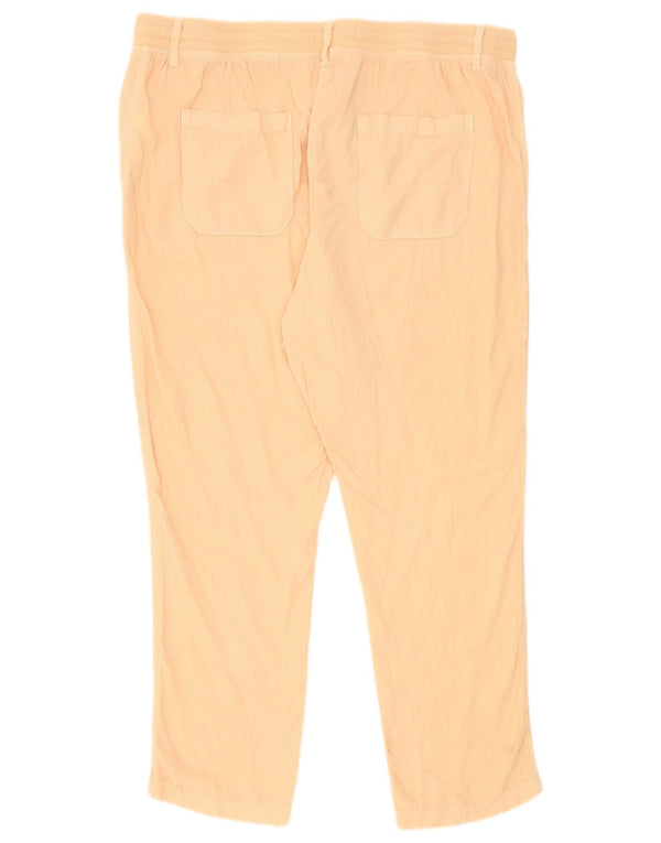 Marks & Spencer Damen Slim Casual Hose UK 16 Large W36 L28 Rosa Leinen