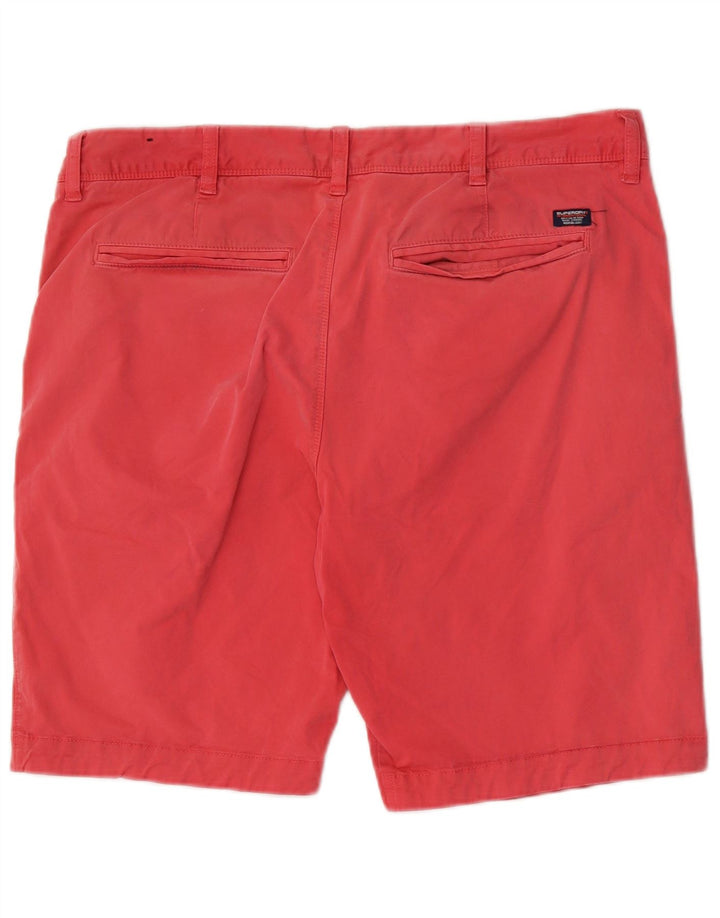 Superdry Herren Chinoshorts W36 Large Rosa Baumwolle