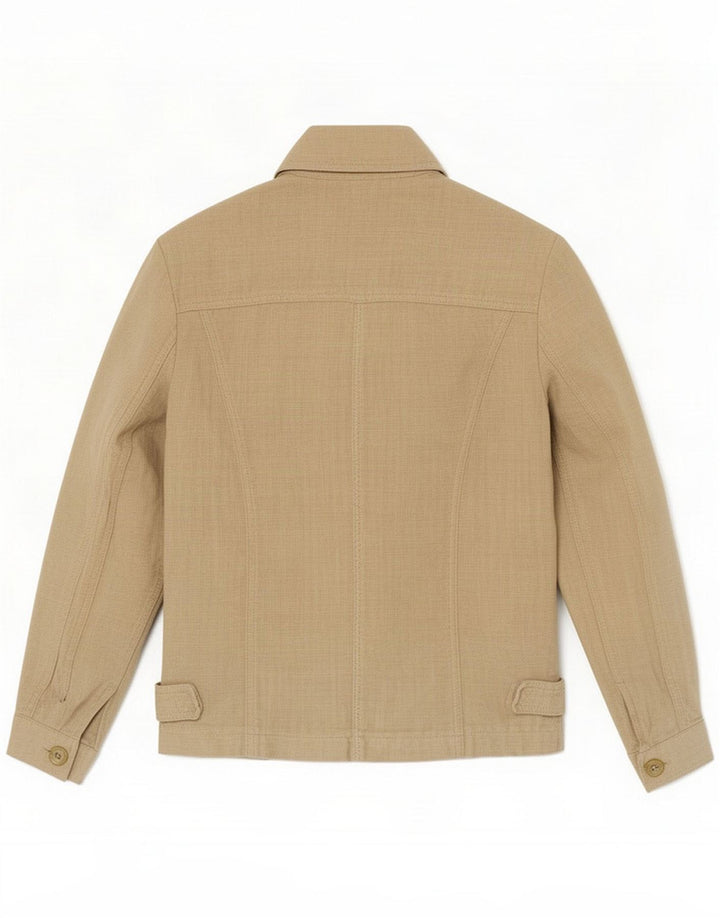 Emanuel Ungaro Damen Utility-Jacke IT 44 Mittelbeiges Leinen