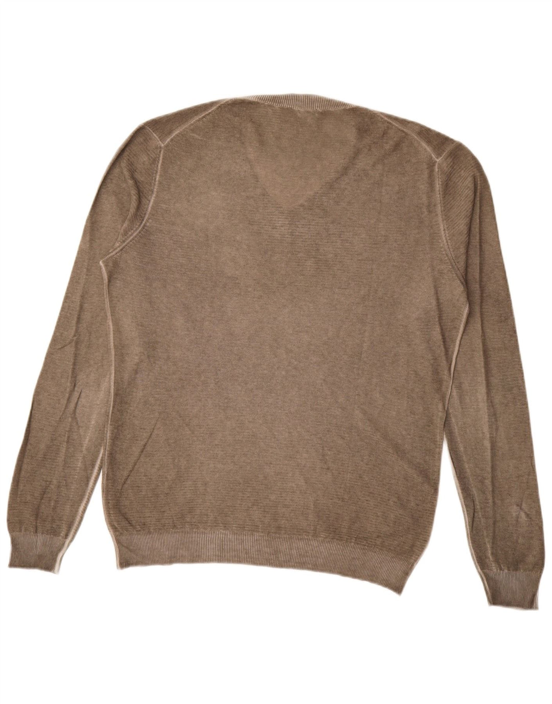 Sisley Herren-Pullover mit V-Ausschnitt, Größe L, Braun