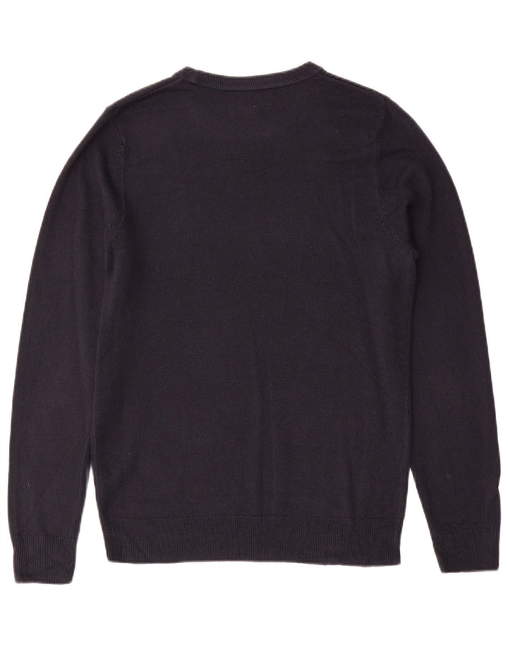 Marks & Spencer Herren-Pullover mit Rundhalsausschnitt, Größe S, marineblauer Kaschmir