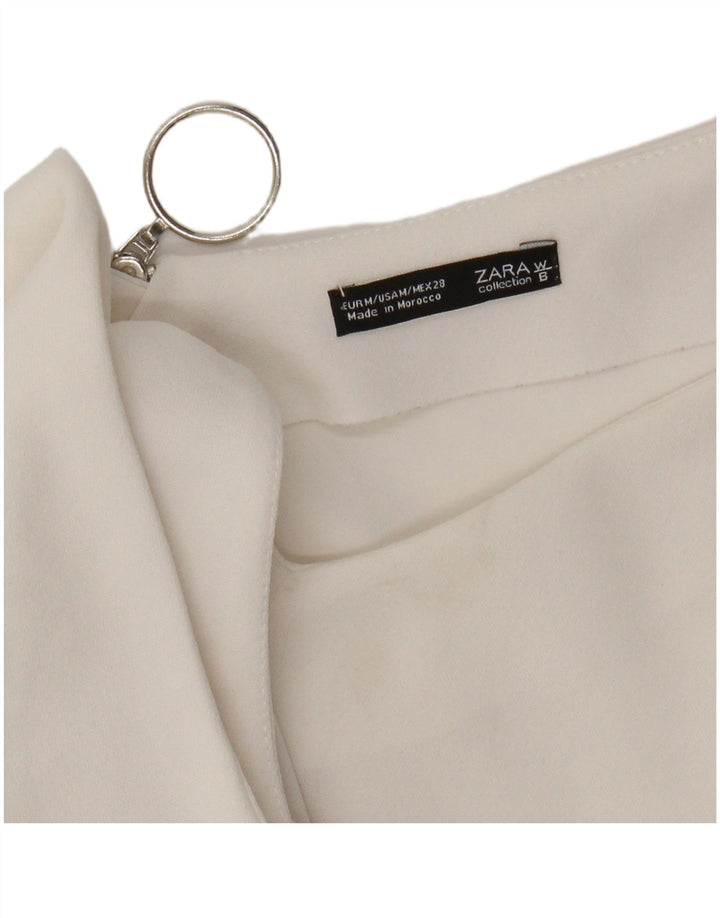 Zara Damen Crop Top UK 12 Mittelweiß