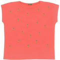 Benetton Damen-T-Shirt mit Grafik, UK 14, Mittelrosa