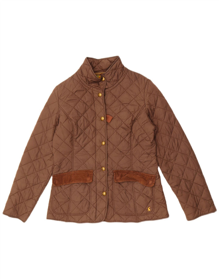 Joules Damen Steppjacke UK 12 Mittelgraue Baumwolle