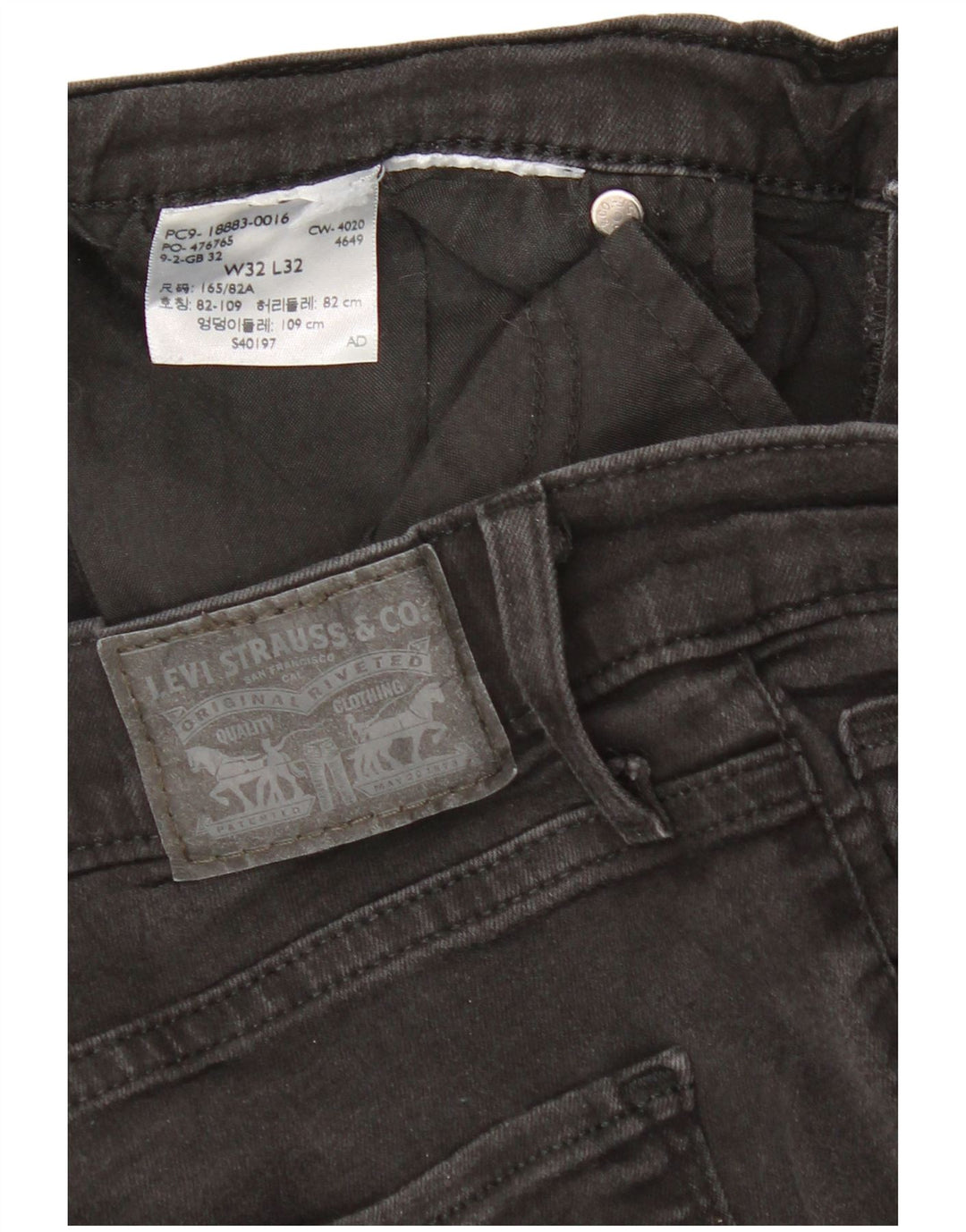 Levi's Damen 724 High Rise Bootcut Jeans W32 L32 Schwarz