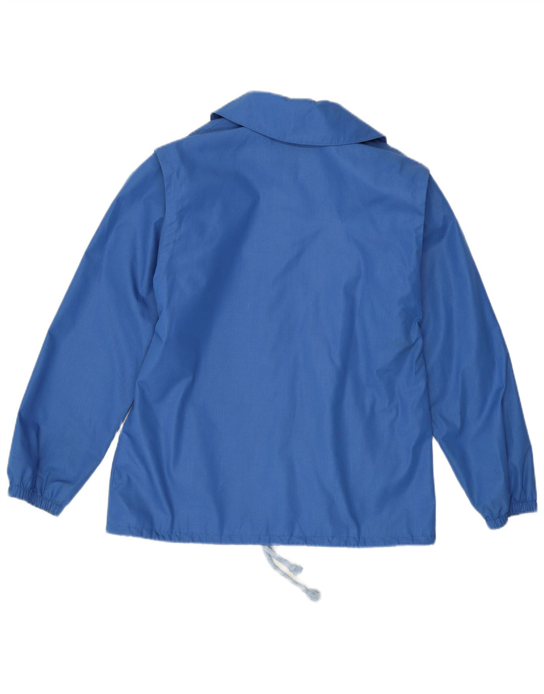 VINTAGE Damen Bomberjacke UK 12 Mittelblaues Polyester