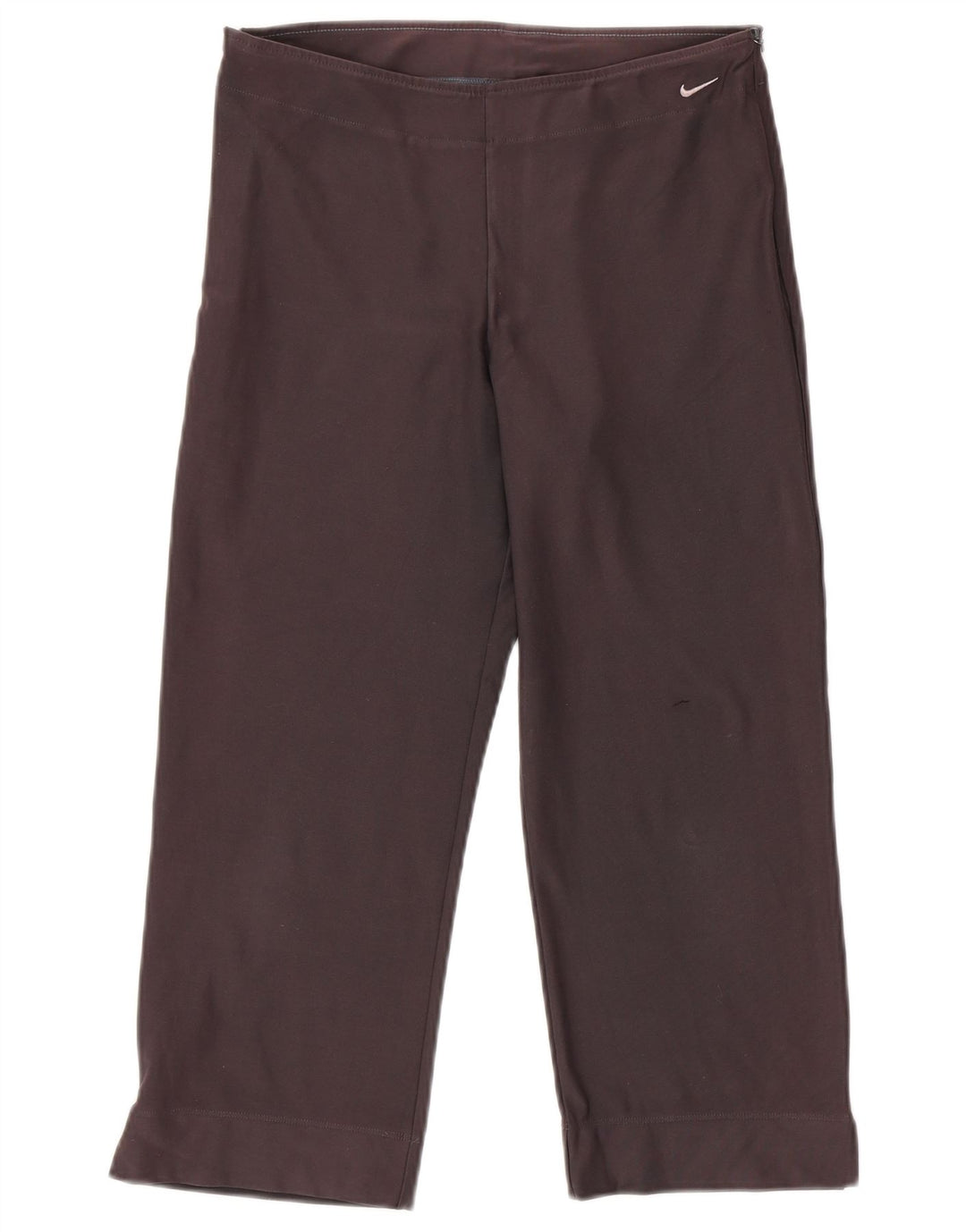 NIKE Womens Dri Fit Capri Trainingshose UK 12/14 Large Grau Baumwolle