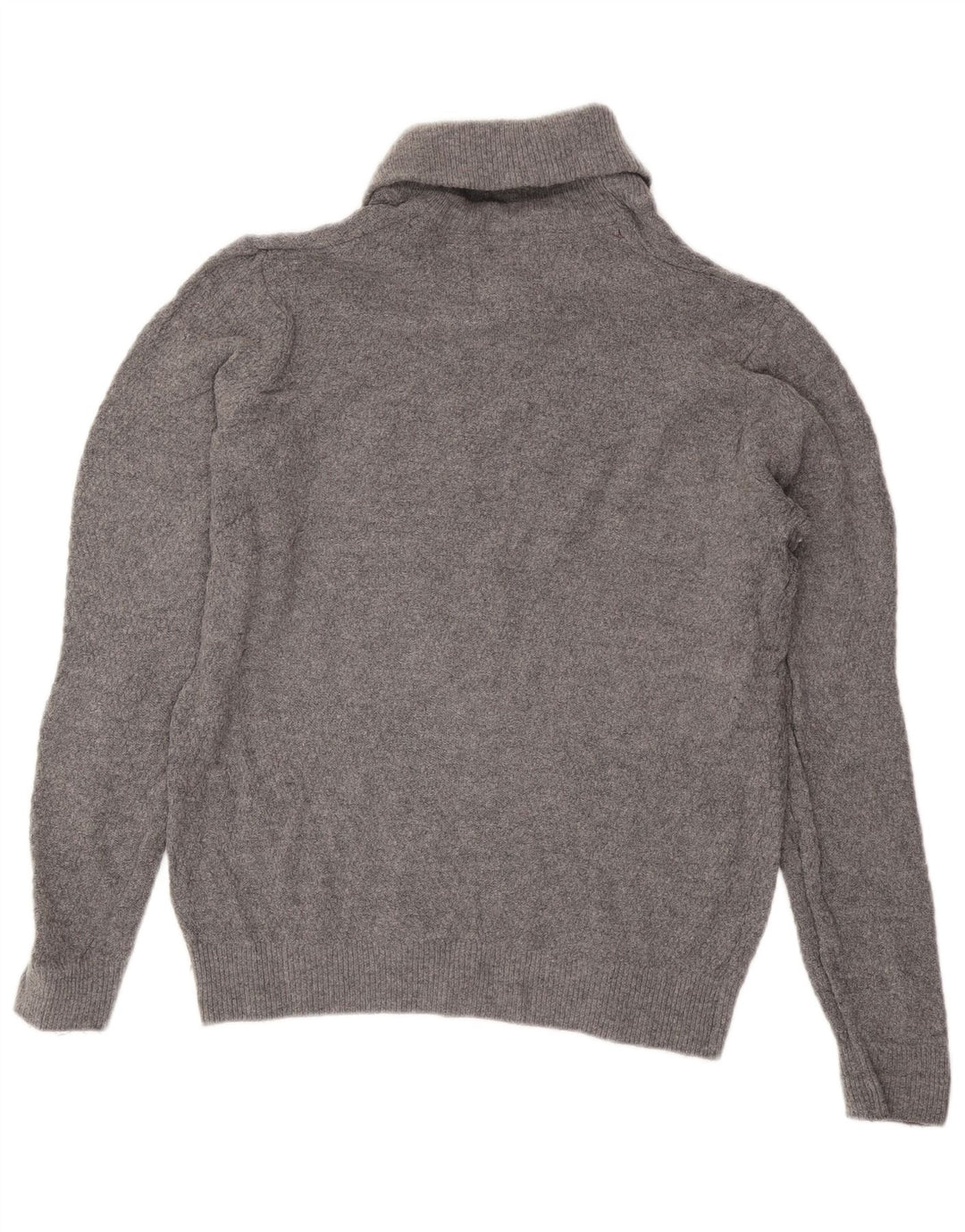 Marks & Spencer Herren-Pullover mit Schalkragen, reguläre Passform, mittelgraue Wolle