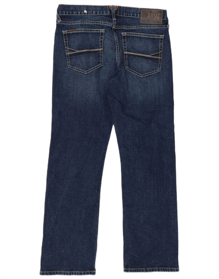 ARIAT Herren Slim Fit Straight Jeans W33 L30 Blaue Baumwolle