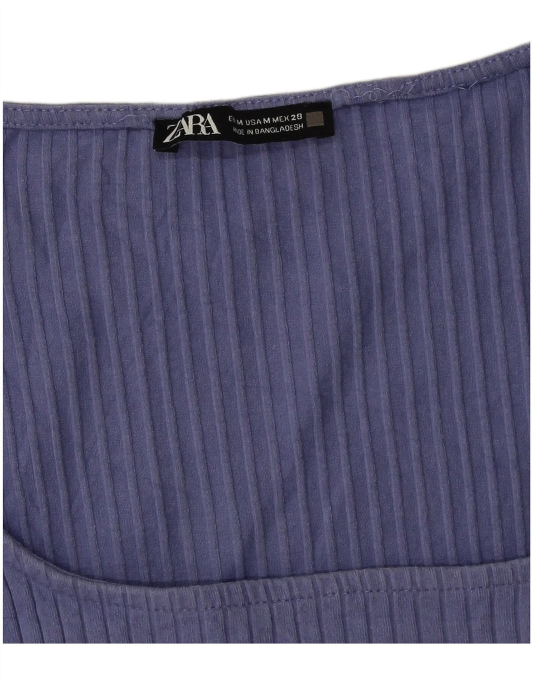 Zara Damen Langarm-Body UK 12 Mittelviolett