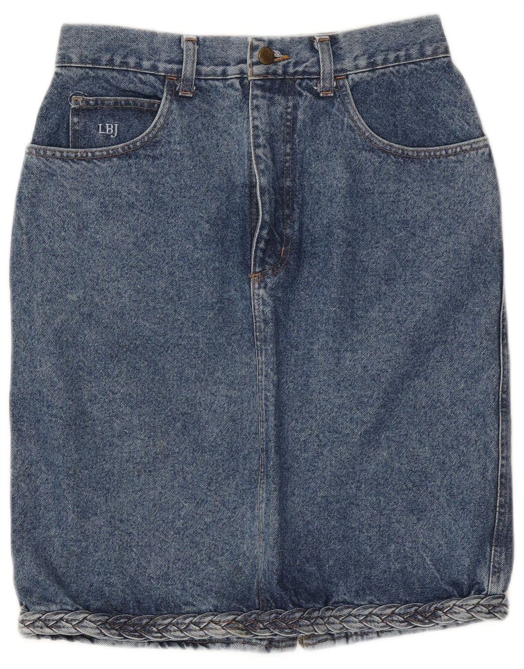 Laura Biagiotti Damen Jeansrock W28 Mittelblau Klassisch