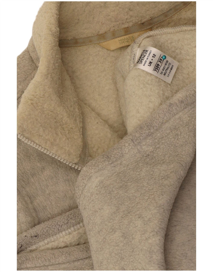 Marks & Spencer Damen Fleecejacke UK 12 Medium Beige Polyester