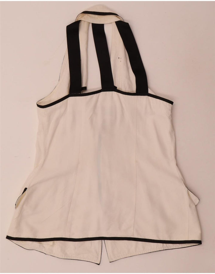 Joseph Ribkoff Damen Weste UK 16 Large Weiße Viskose