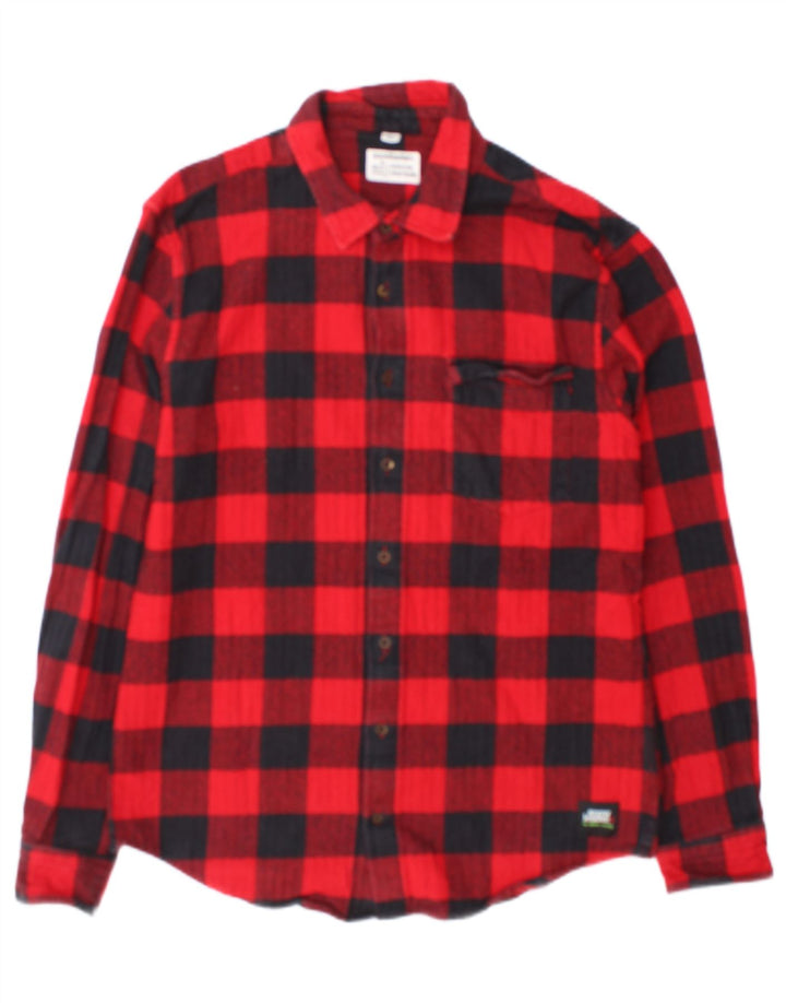 Vintage Herren Flanellhemd XL Rot Karo Baumwolle