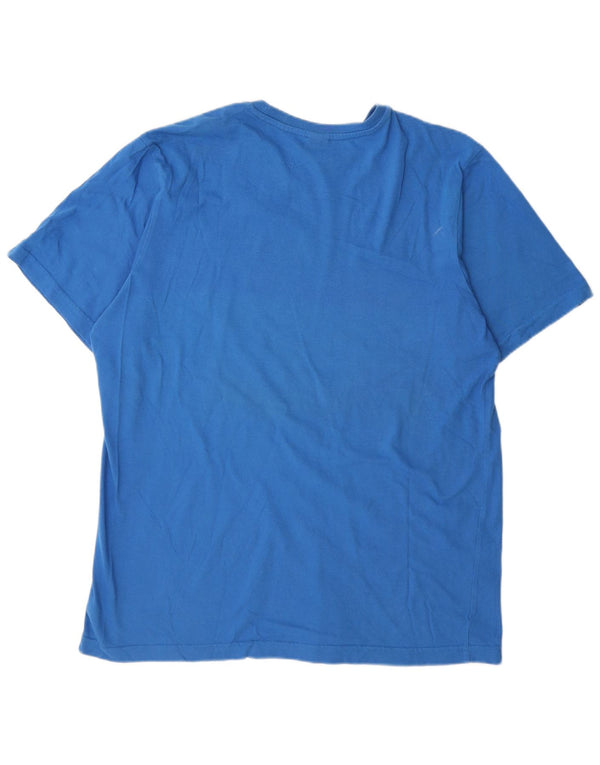 Reebok Herren Grafik T-Shirt Top XL Blau Baumwolle