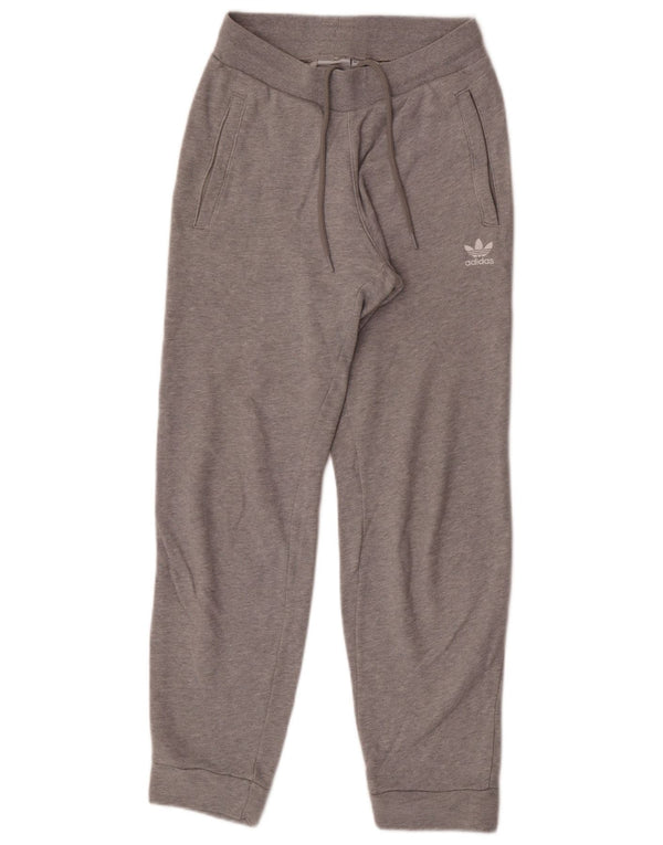 Adidas Damen Trainingshose Jogger UK 4 XS Graue Baumwolle