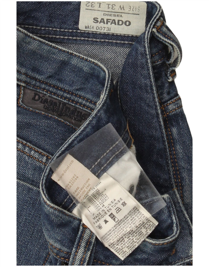 Diesel Herren Safado Straight Jeans W31 L29 Blaue Baumwolle