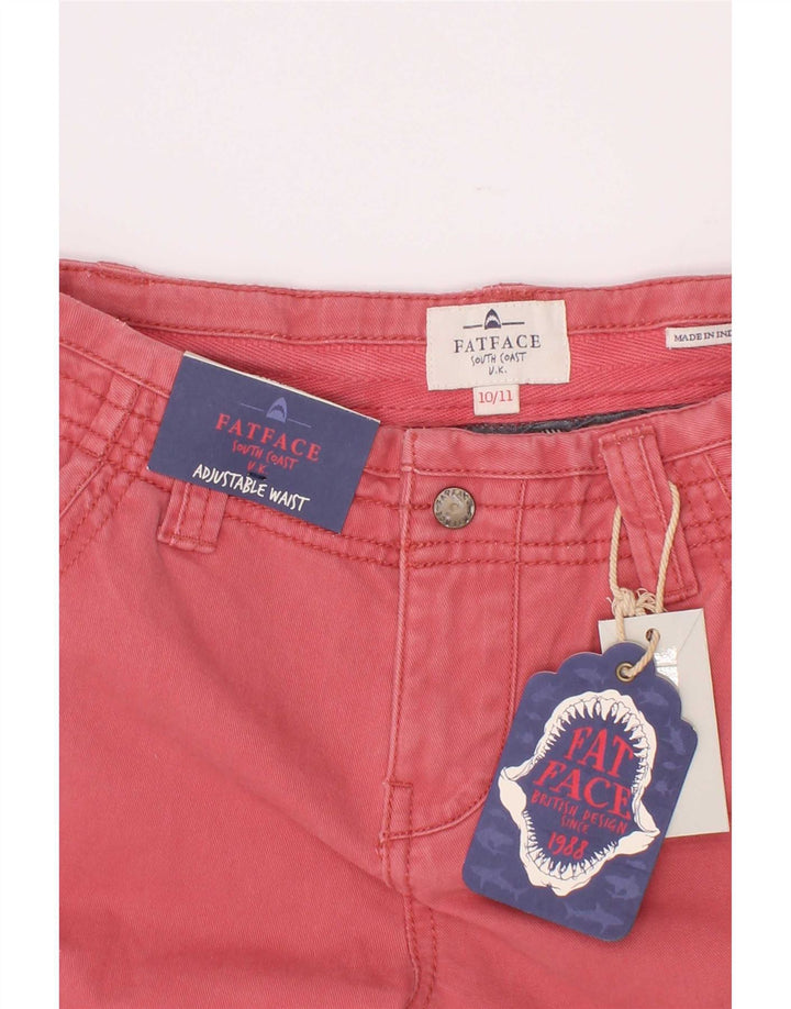 Fat Face Cargo-Shorts für Jungen, 10–11 Jahre, W25, rosa Baumwolle