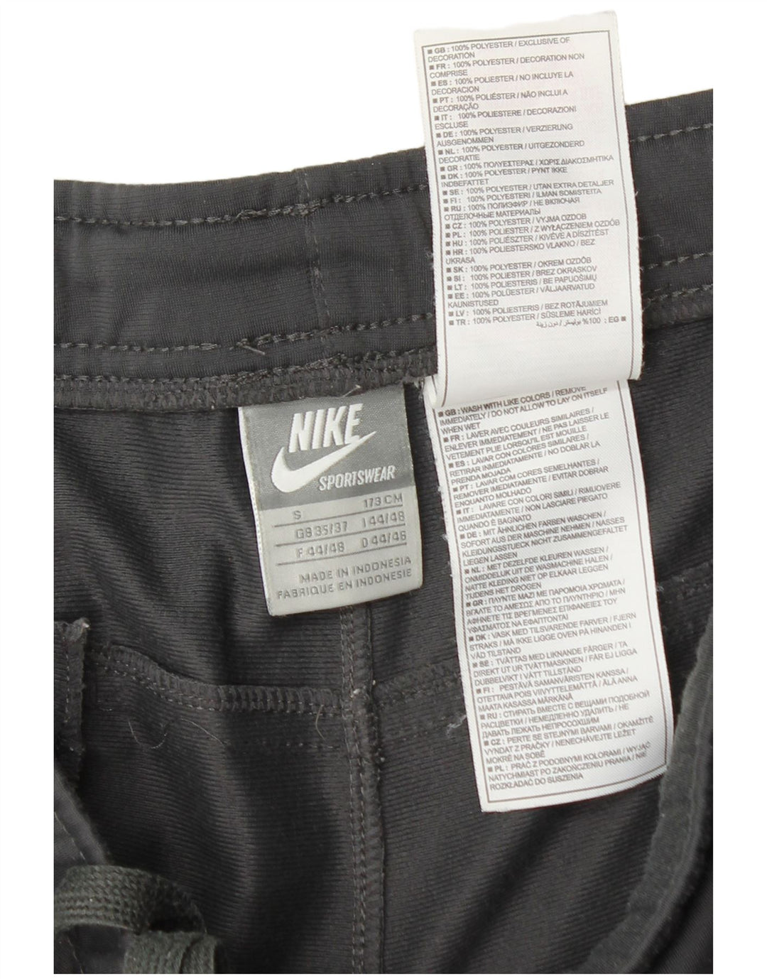 Nike Herren-Trainingshose, UK-Größe 35/37, Größe S, grau, Polyester