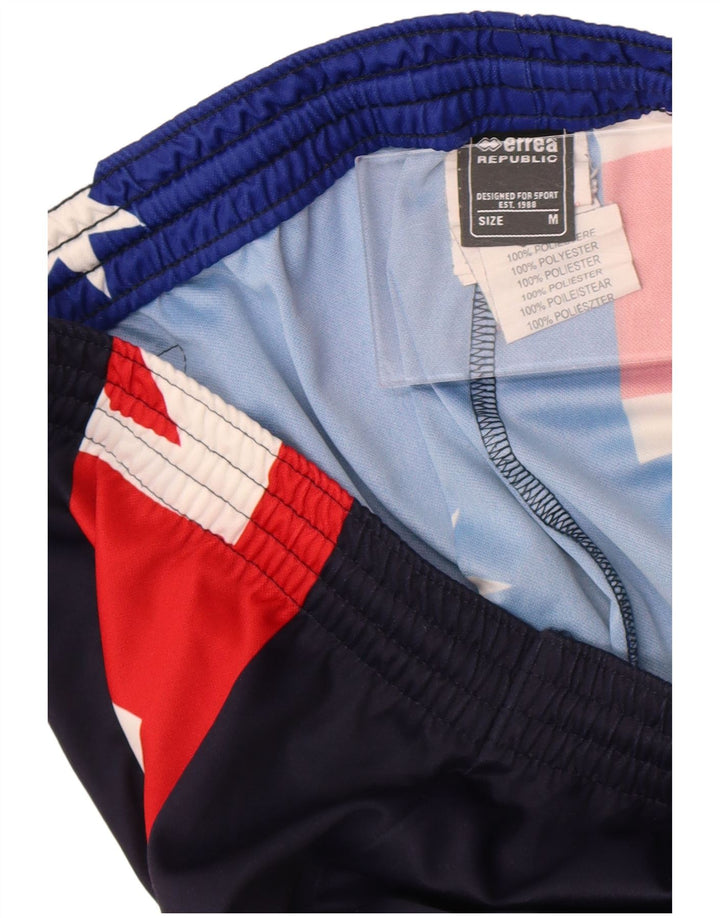 Errea Herren-Sportshorts mit Grafik, mittleres Marineblau, Farbblock-Polyester