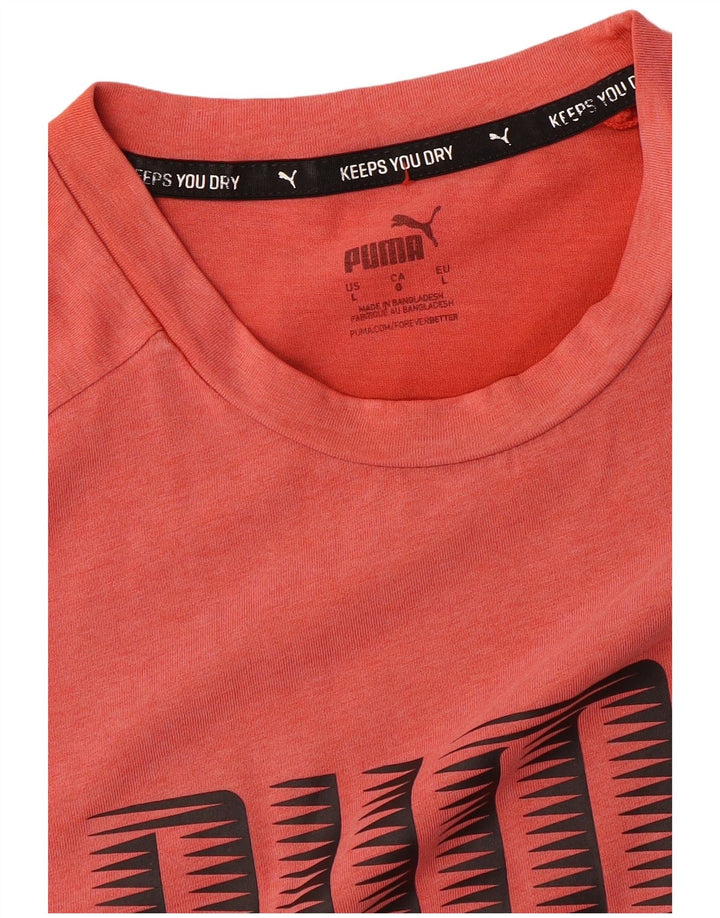 Puma Herren Grafik T-Shirt Top Large Rot