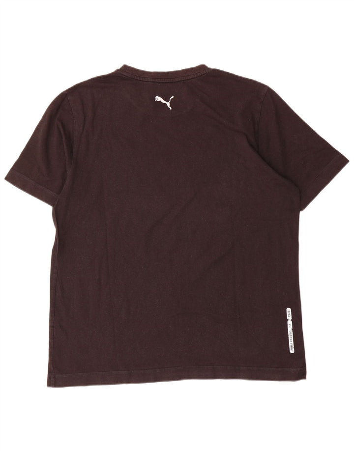 Puma Herren-T-Shirt mit Grafik, groß, braune Baumwolle