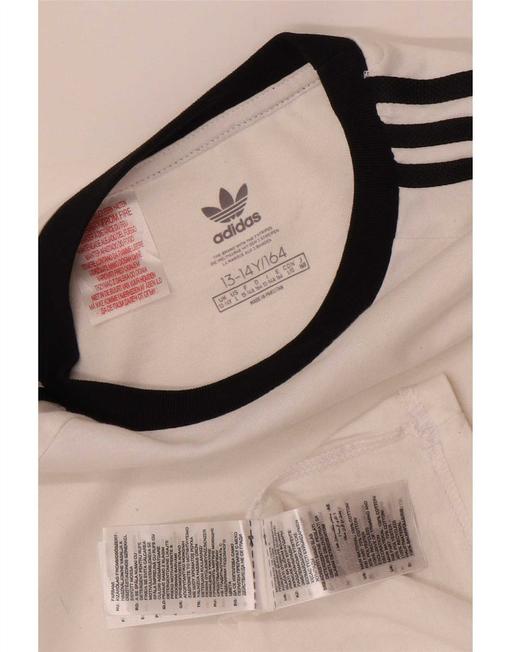Adidas T-Shirt für Jungen, 13–14 Jahre, weiße Baumwolle