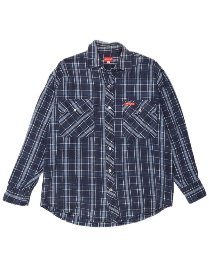 Dickies Herren-Flanellhemd, mittelgroß, marineblau kariert