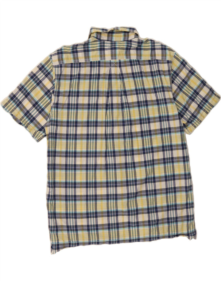 IZOD Mens Short Sleeve Shirt Large Multicoloured Check Cotton Vintage Izod and Second-Hand Izod from Messina Hembry 