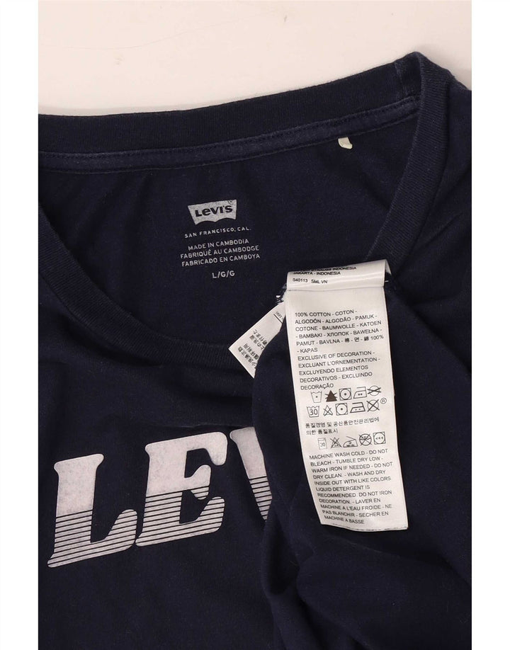Levi's Herren-T-Shirt mit Grafik, groß, marineblau, Baumwolle