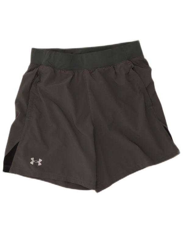Under Armour Herren-Sportshorts aus mittelgrauem Colourblock-Polyester